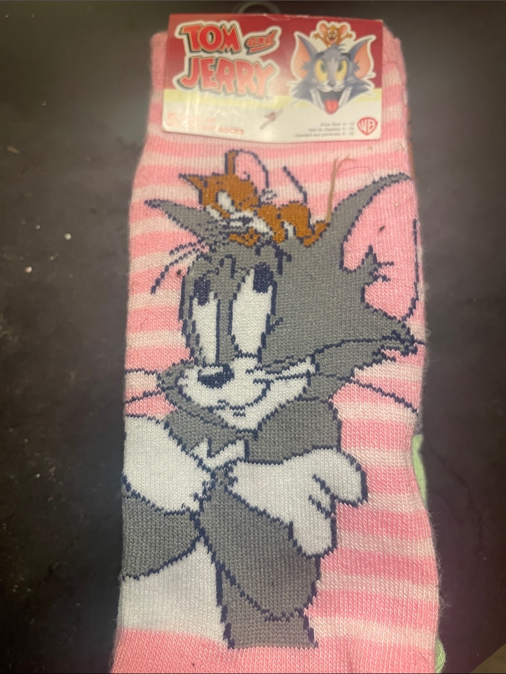 Tom & Jerry Pink Cartoon Crew Socks - 5 pack